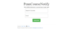 Desktop Screenshot of penncoursenotify.com